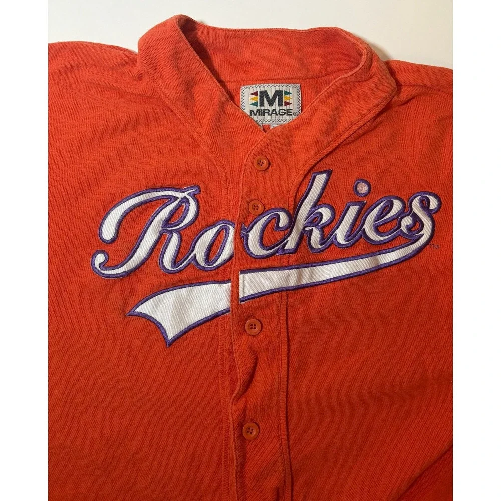 Vintage Colorado Rockies Embroidered Jersey | Orange | Large - Picture 3 of 4